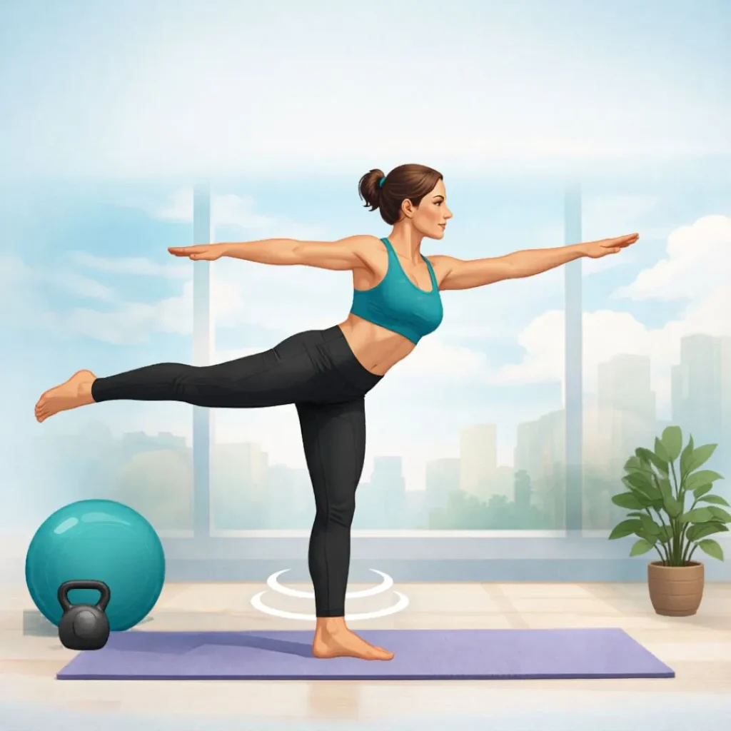 Improved balance and stability in action - Pilates